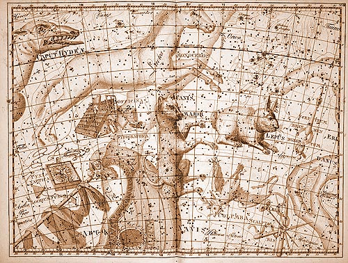 сузір’я Великий Пес Сузір’я Великий Пес з Атласу "Uranographia" J. E. Bode (Берлін 1801)