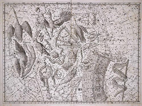 Сузір’я Мухи Сузір’я Мухи з Атласу Uranographia J. E. Bode (Берлін 1801)