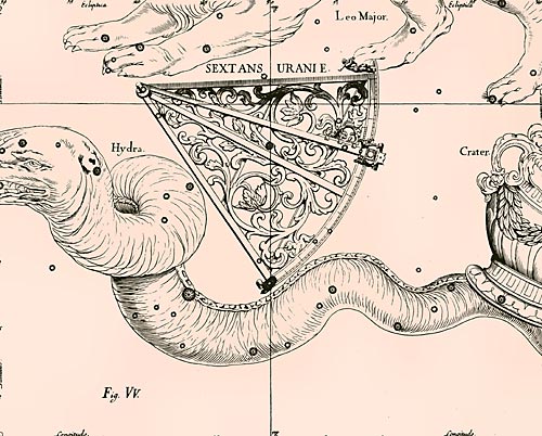сузір’я Секстант Сузір’я Секстант з Атласу Uranographia Яна Гевелія (1690)